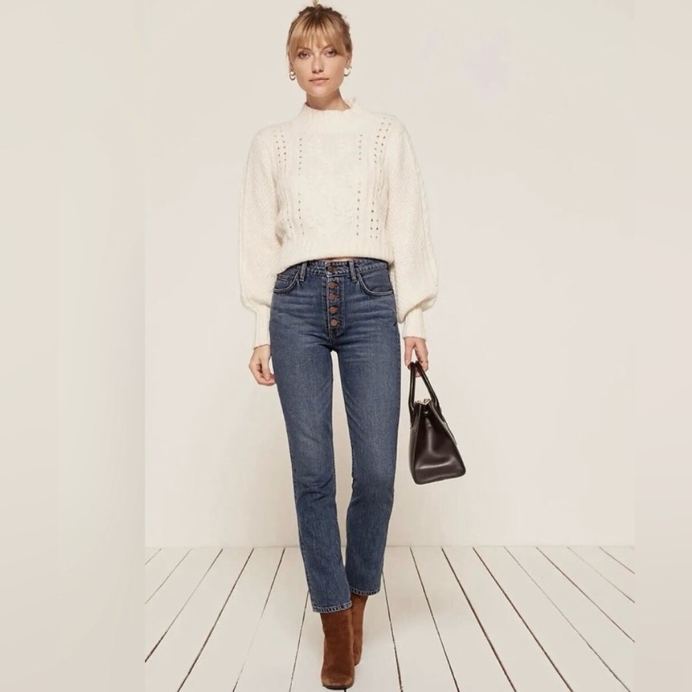 Reformation Winona Mid Slim Jeans Button Fly - size 27